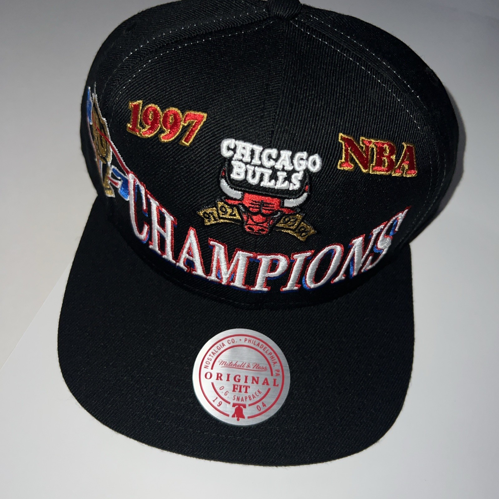 Mitchell & Ness Chicago Bulls 1997 Champions Snapback Hat Cap Jordan NEW