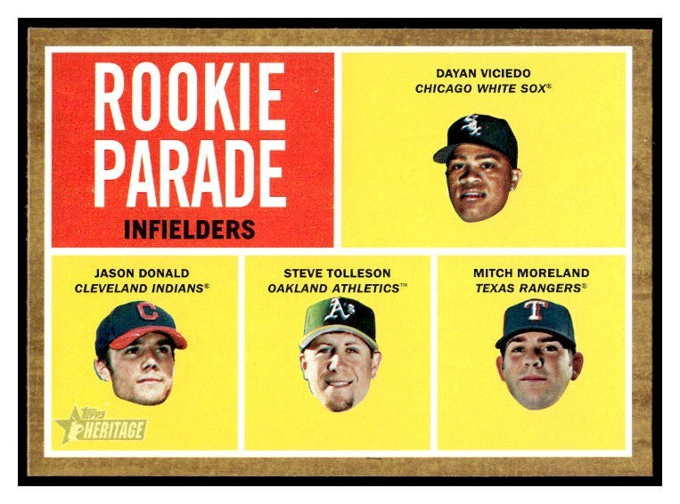 2011 Topps Heritage Shortprint 499 Rookie Viciedo Donald Tolleson Moreland