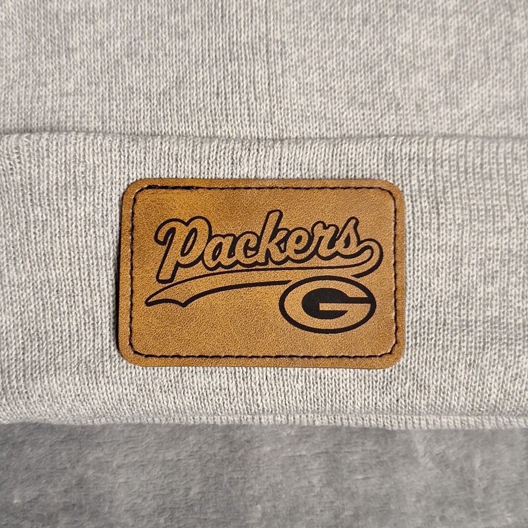 Packers Leather Rectangle Patch NFL (Patch Only)