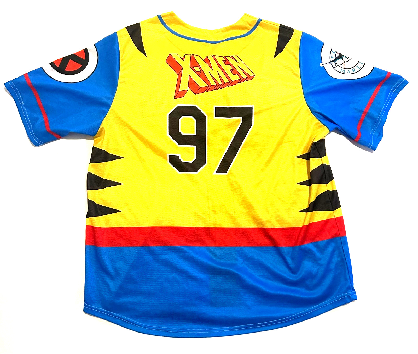 Florida Marlins X-Men Wolverine Marvel Baseball Jersey Mens XL