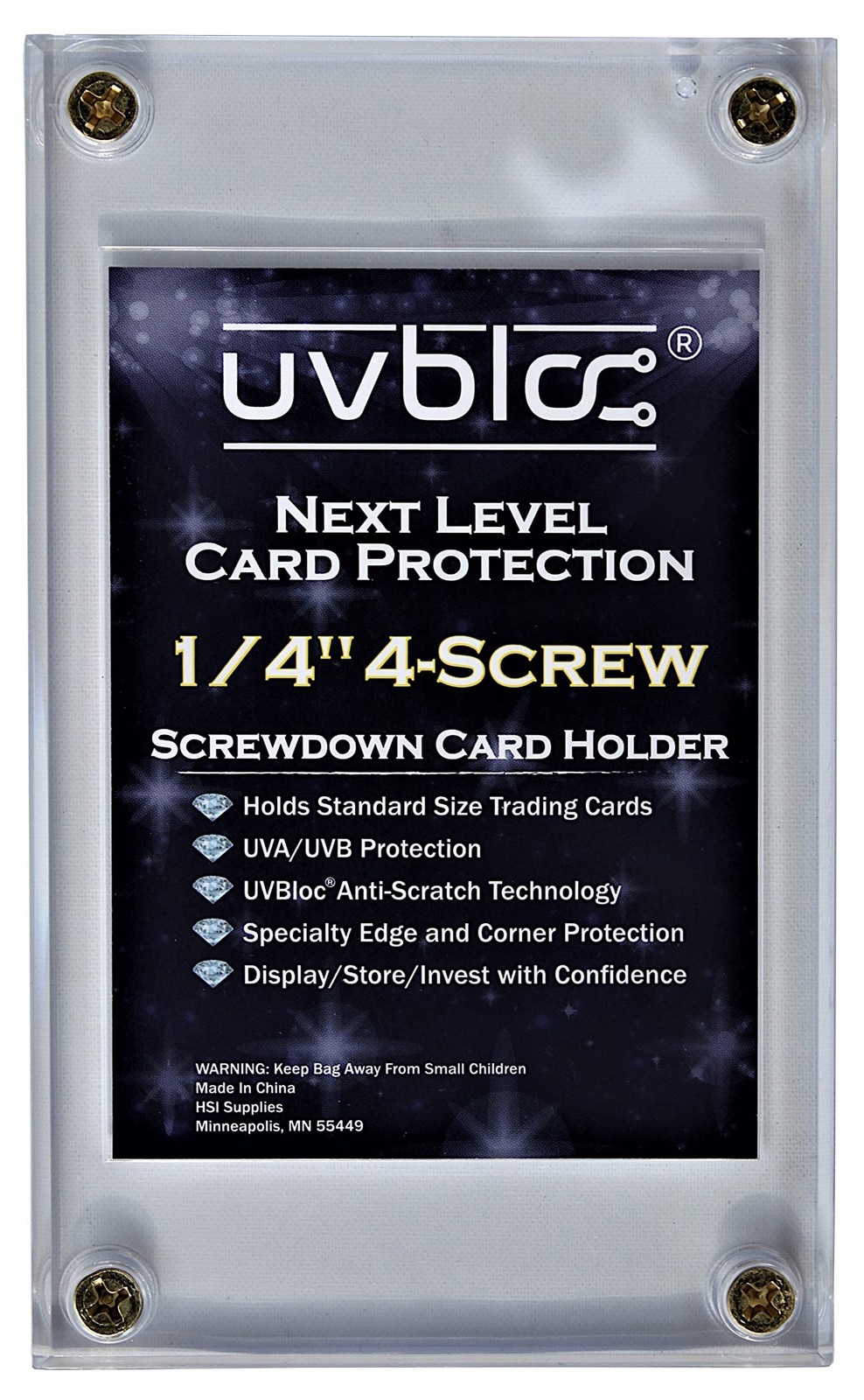 Baseball Card Holder Cases 5 Pack Protectors Hard Plastic Screw Down 35pt Sle