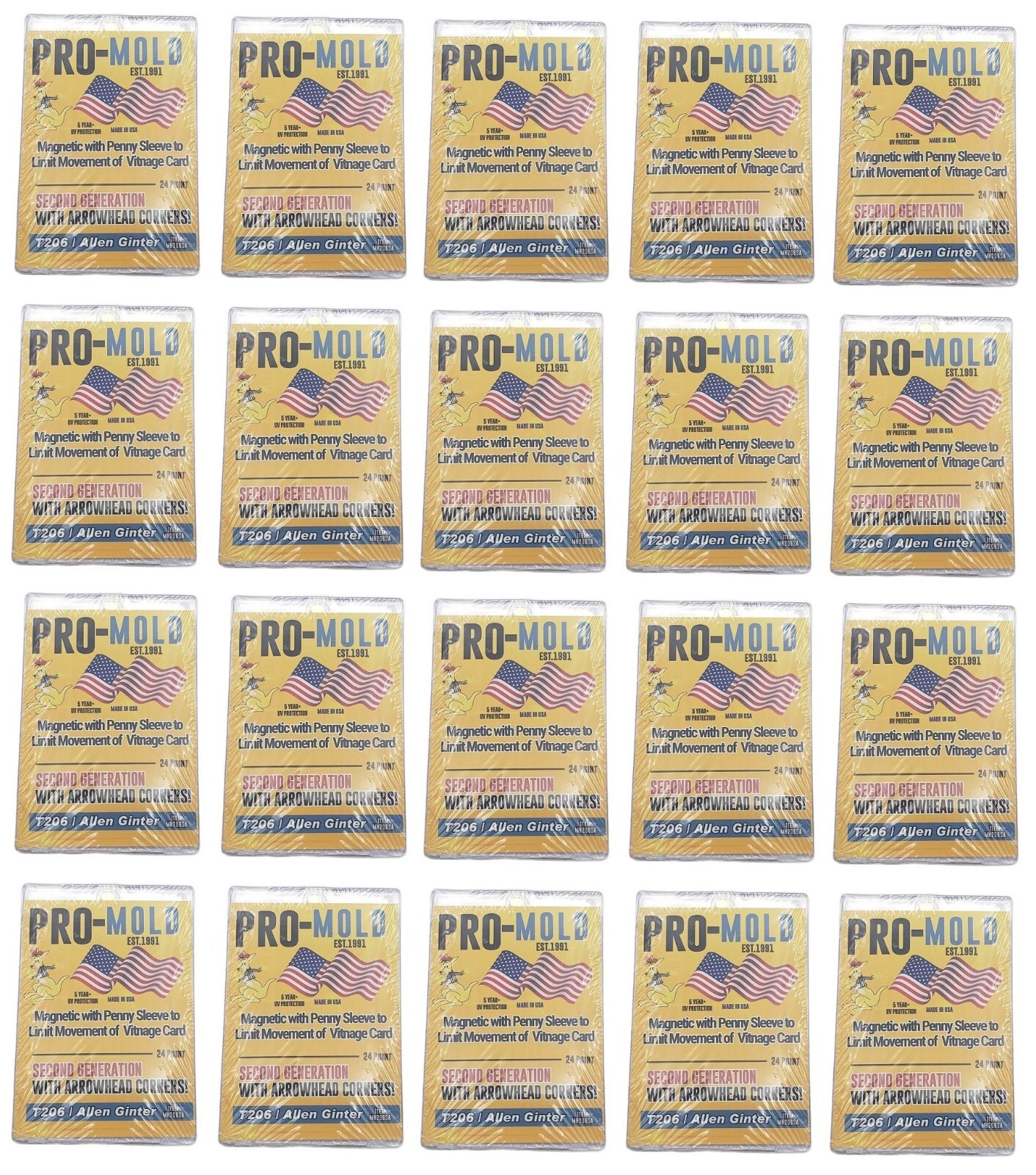 (20-Pack) Pro-Mold Magnetic with Sleeve 2ND GEN – 24pt Tobacco Size Card Holder