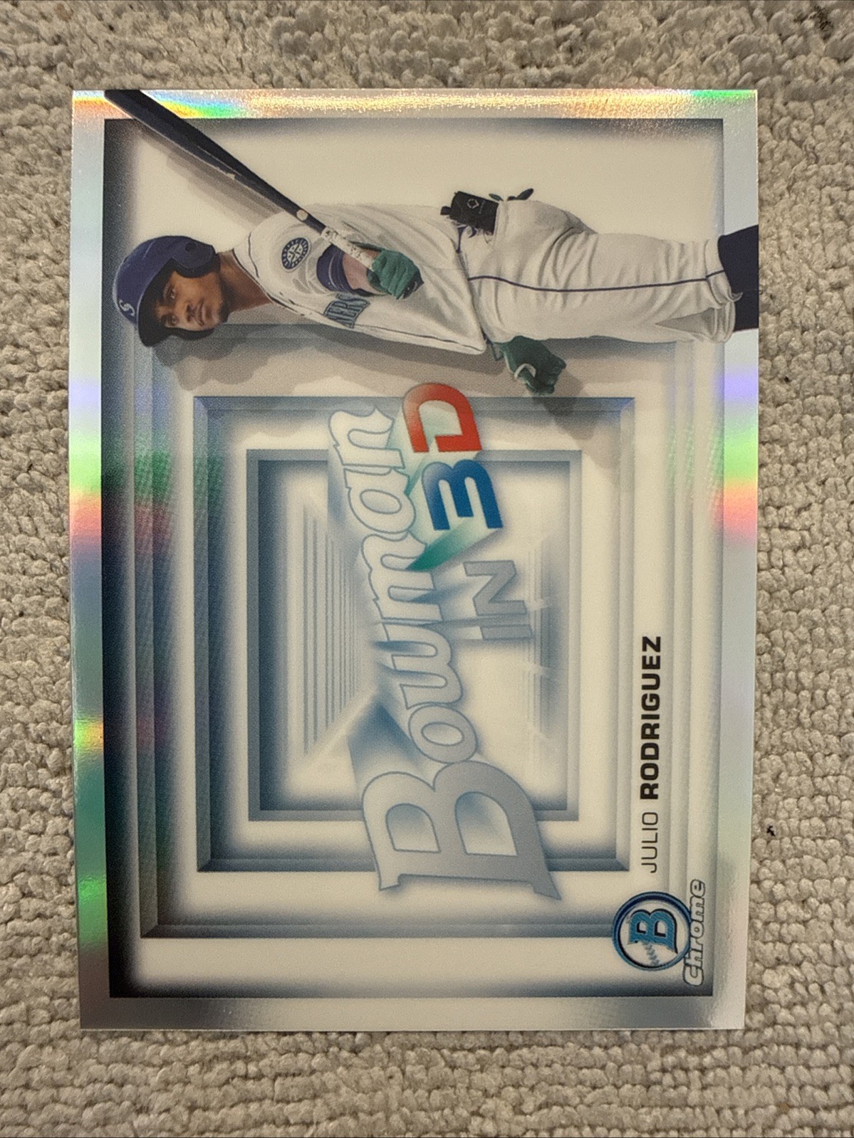Julio Rodriguez 2022 Bowman in 3-D Insert Rookie Card #B3D-16 Seattle Mariners