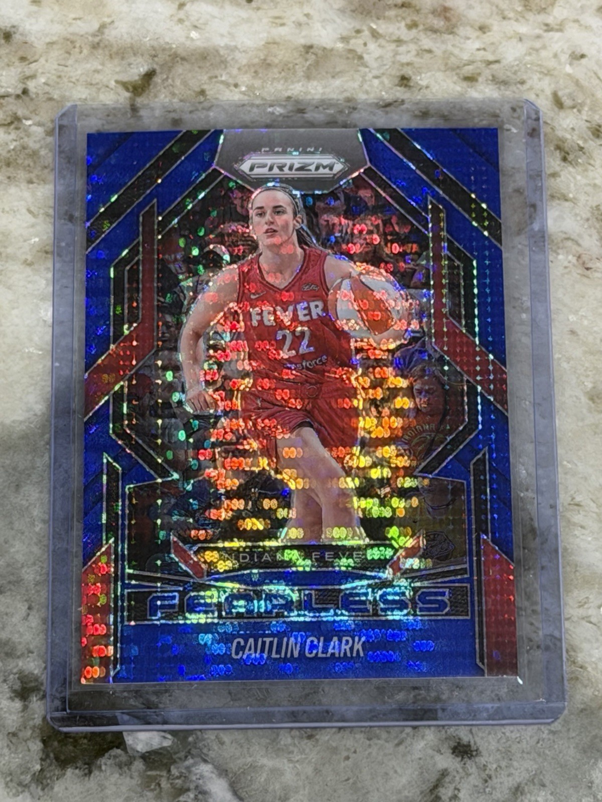 2025 Panini WNBA Prizm Fearless Blue Seismic #7 Caitlin Clark 66/199