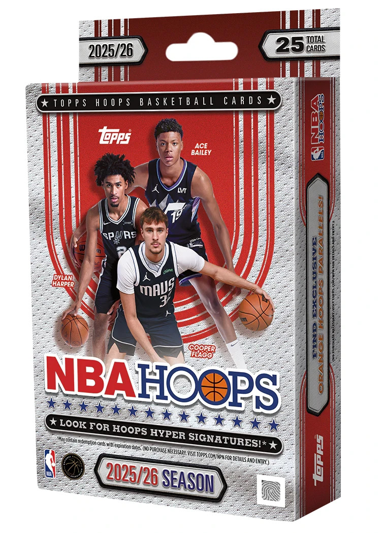 2025-26 Topps NBA Hoops Basketball Hanger Box – free shipping!