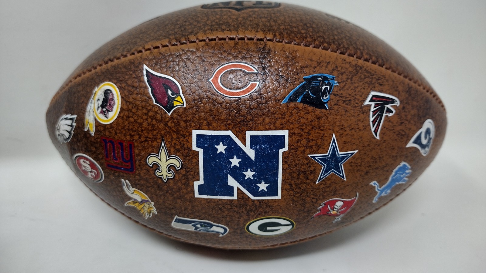Wilson NFC AFC All Logos Soft Touch Mini Football 9″ Licensed WTF1549