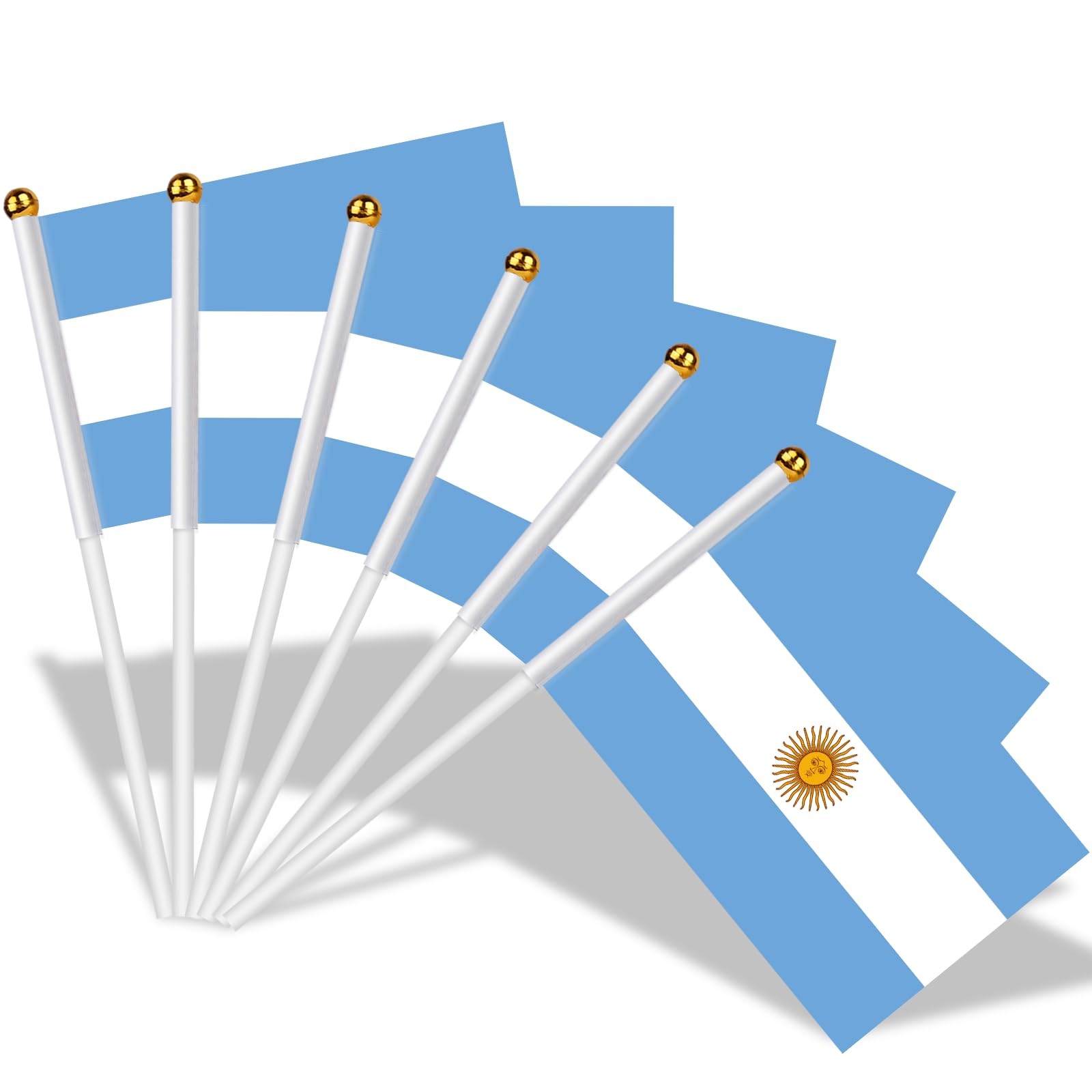 AhfuLife 30 Pcs Argentina Hand Held Flags for 5×8 Inch-30 Pcs,
