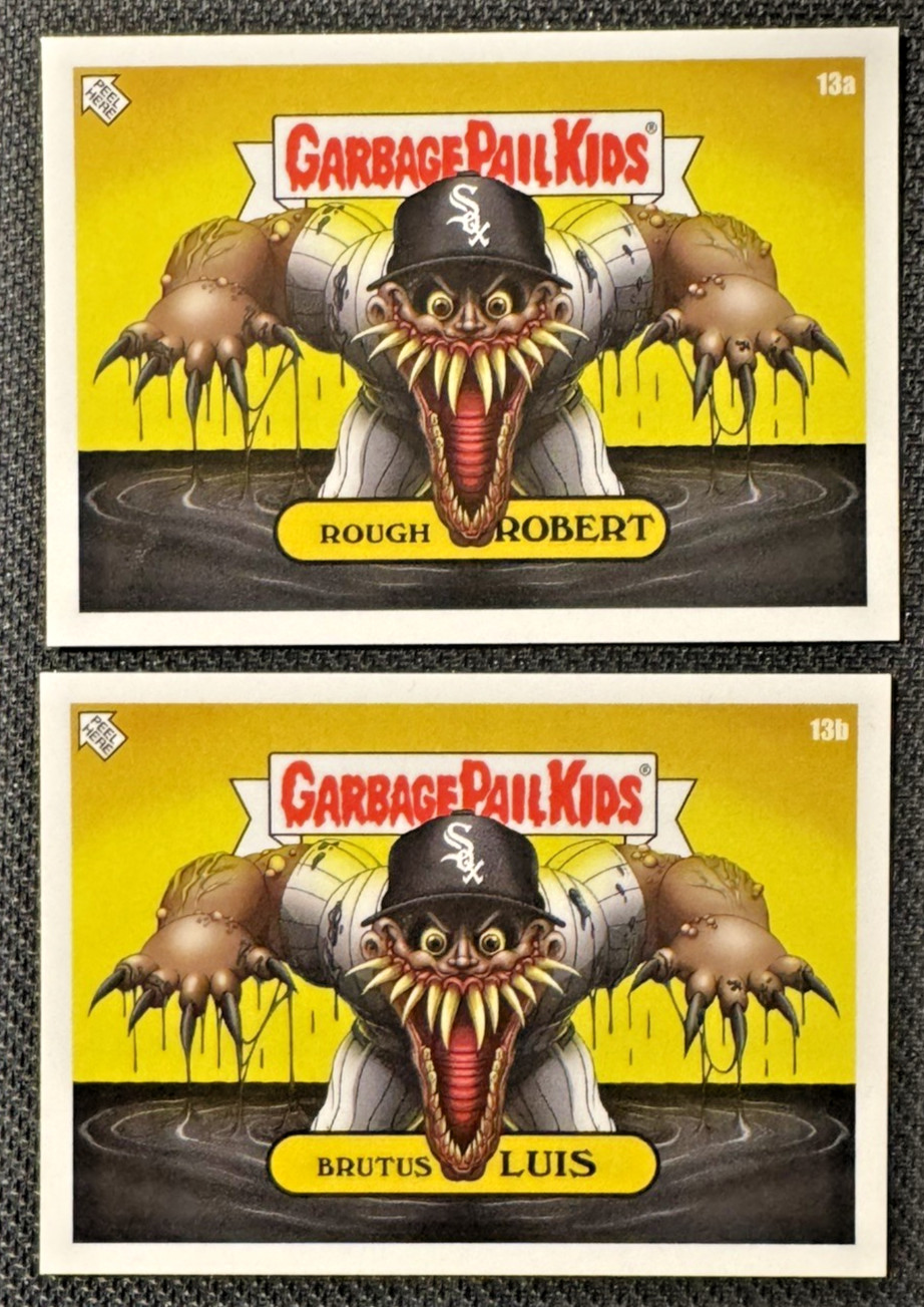2022 Topps Baseball MLB x GPK Garbage Pail Kids: Series 2 Luis Robert 13a & 13b