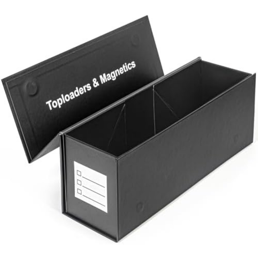Top Loaders Storage Box for Trading Cards, Vertical Magnetic Closure Sports Card
