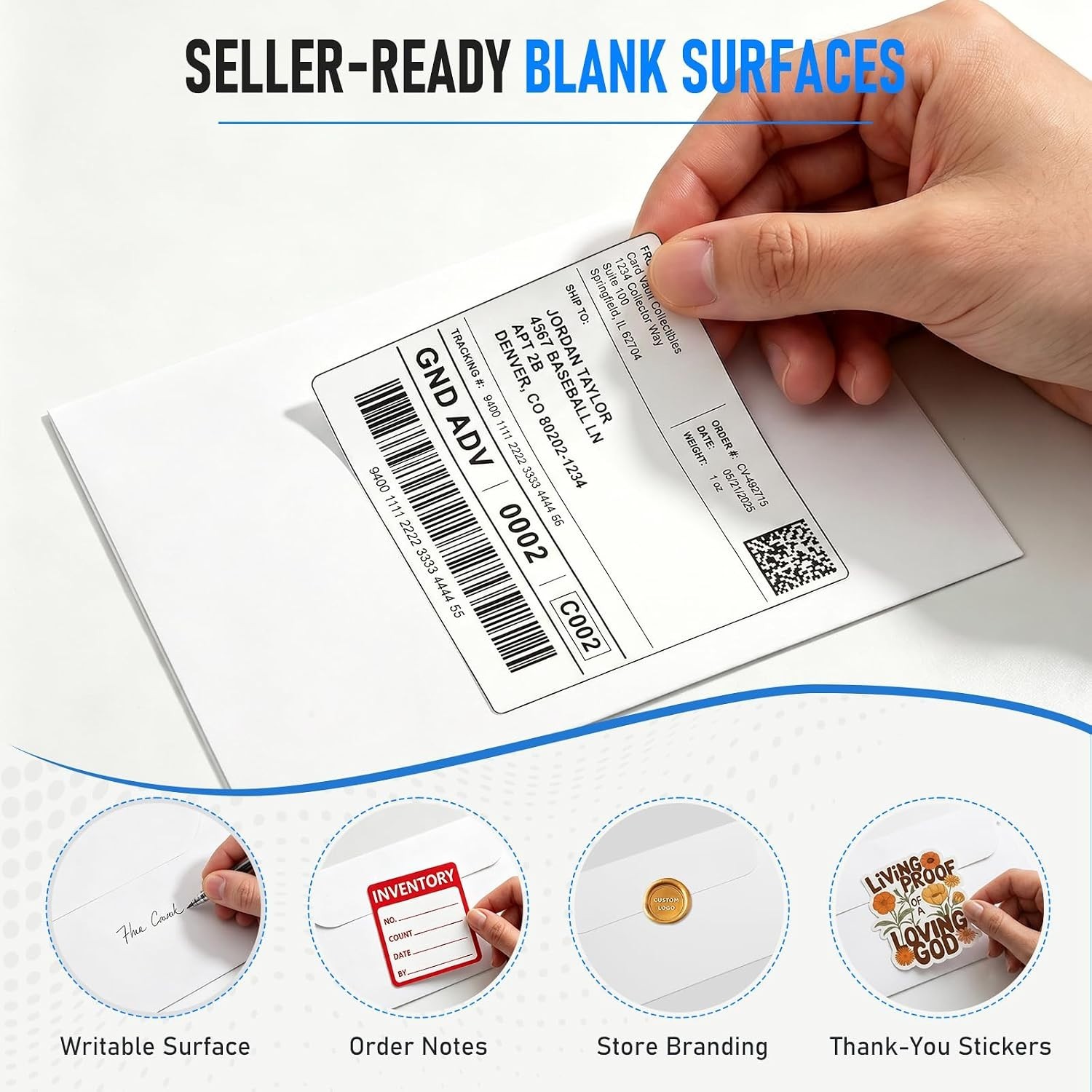Professional Card Shipping Envelopes, 50-Pack, 7″ x 4.35″ for Toploaders