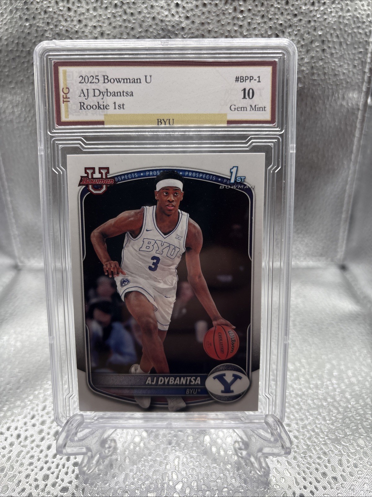 2025 Bowman U AJ Dybantsa Rookie 1st #BPP-1 GEM 10 BYU