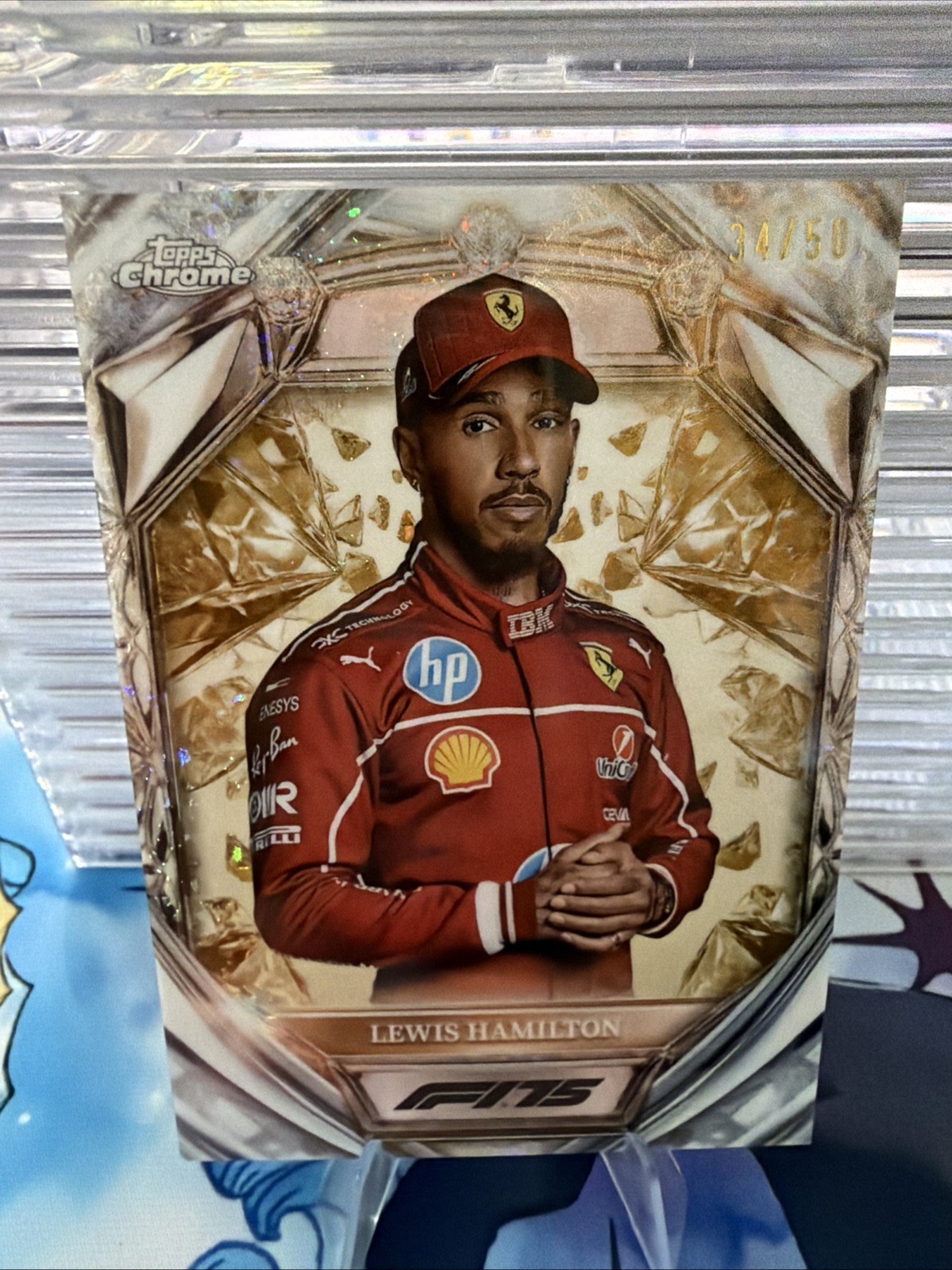 2025 Topps Chrome F1 Lewis Hamilton Diamond 75th Anniversary #D75-4 /50