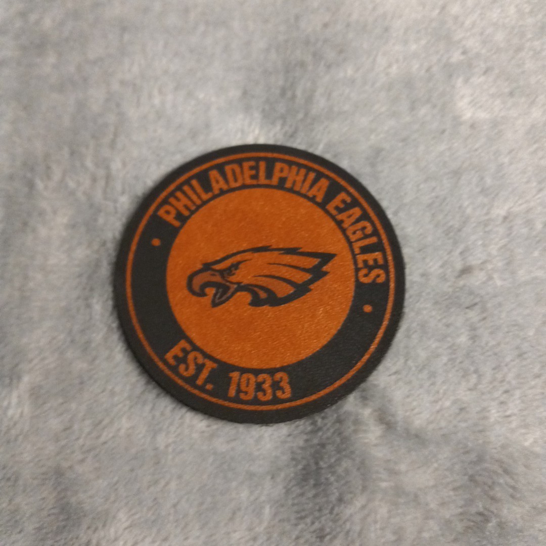 Eagles Leather Iron on Patch For Hats And Accessories