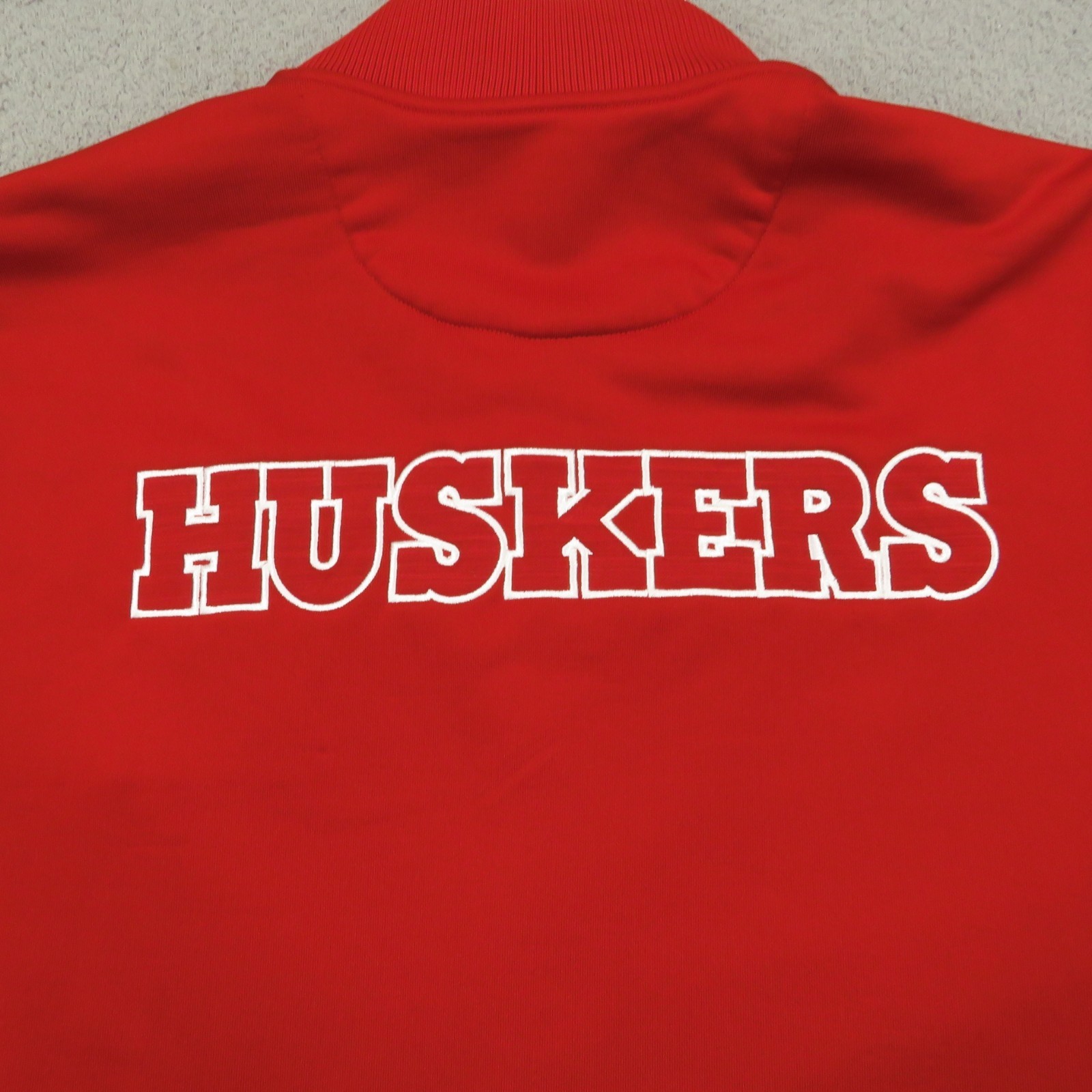 Nebraska Cornhuskers Jacket Mens Large Player Issued Huskers Warmup Shoot Around