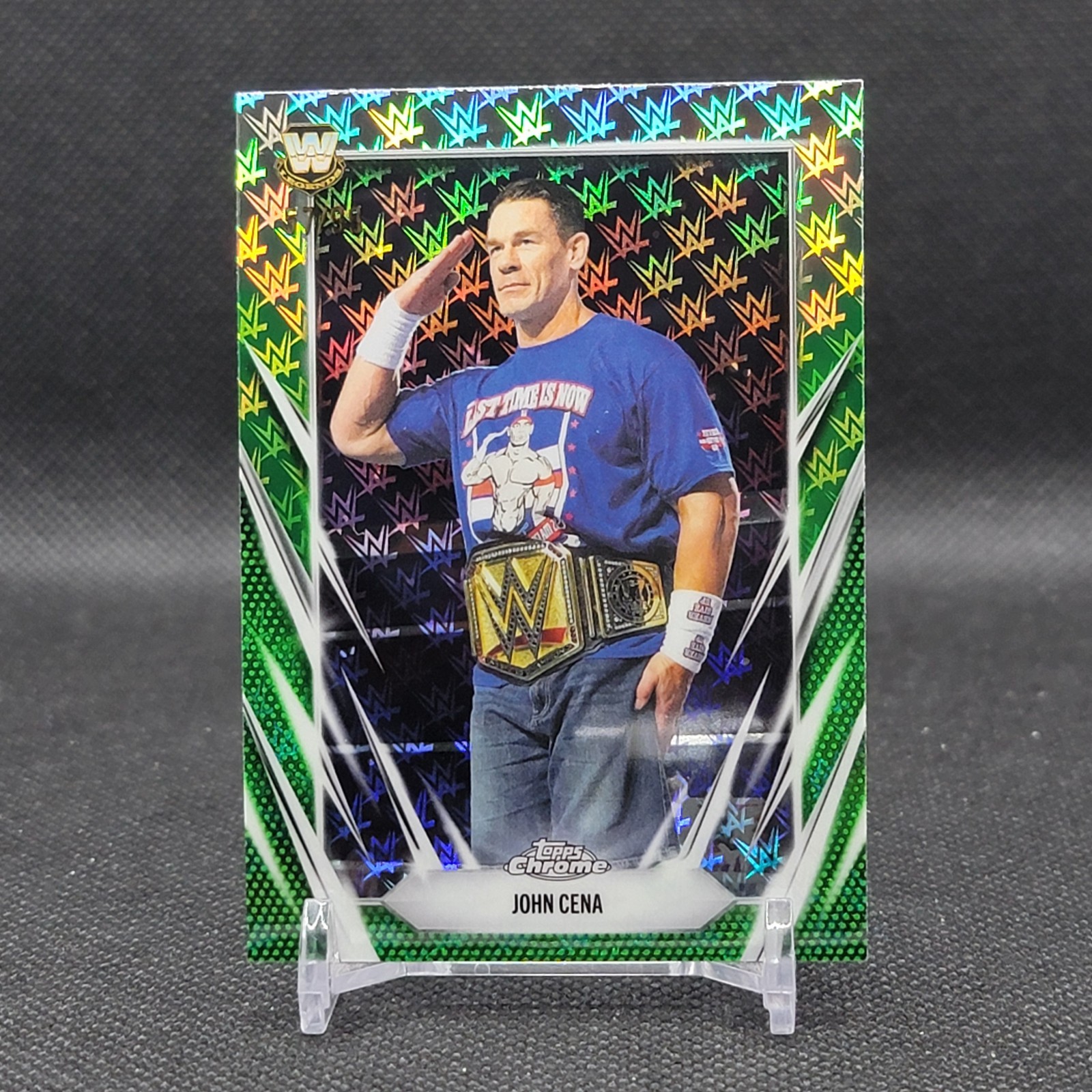 John Cena | Legends | 2026 Topps Chrome WWE | Green Logofractor /99