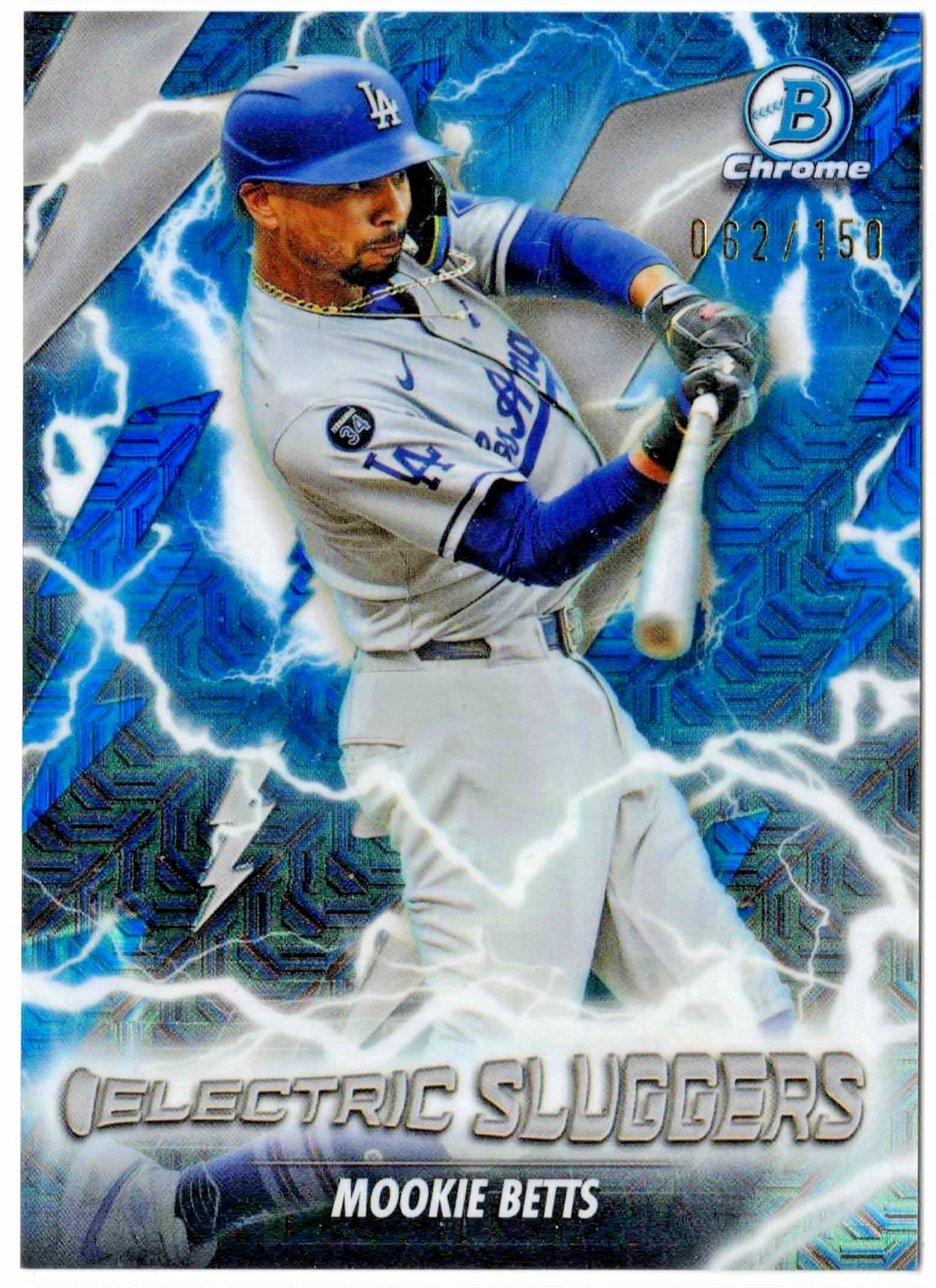 Mookie Betts 2026 Bowman Chrome Electric Sluggers ES-5 Dodgers BLUE MOJO #/150