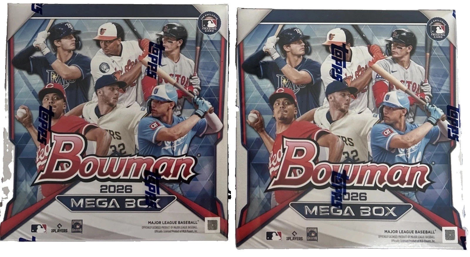 Bowman 2026 Mega Box MLB Baseball 2 Boxes FREE SHIPPING NEW (2) Combo Lot Topps