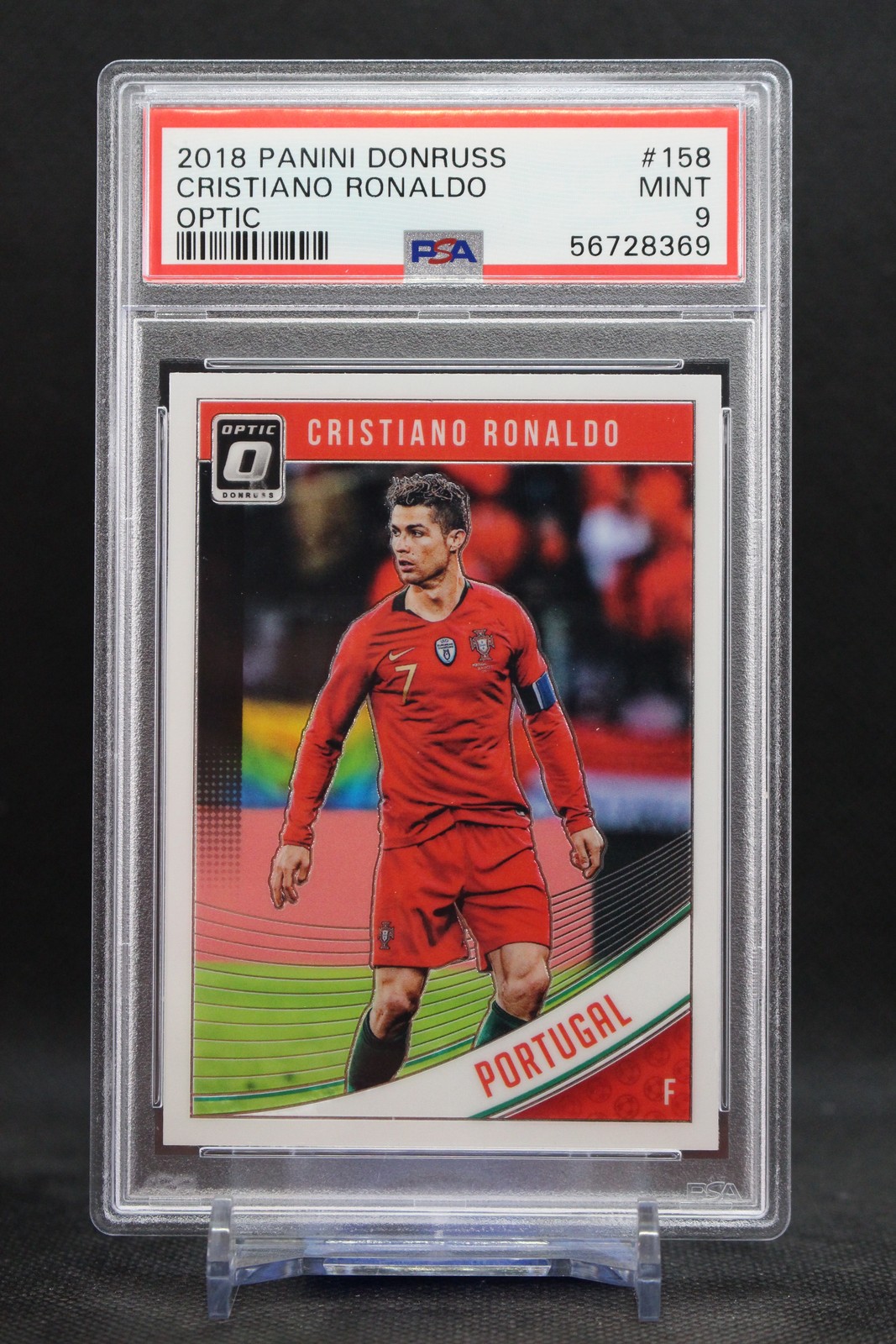 2018-19 Donruss #158 Cristiano Ronaldo Optic PSA 9