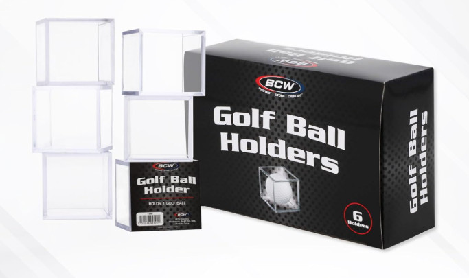 BCW Golf Ball Square – Holder & Display Case (Box of 6 Cubes)