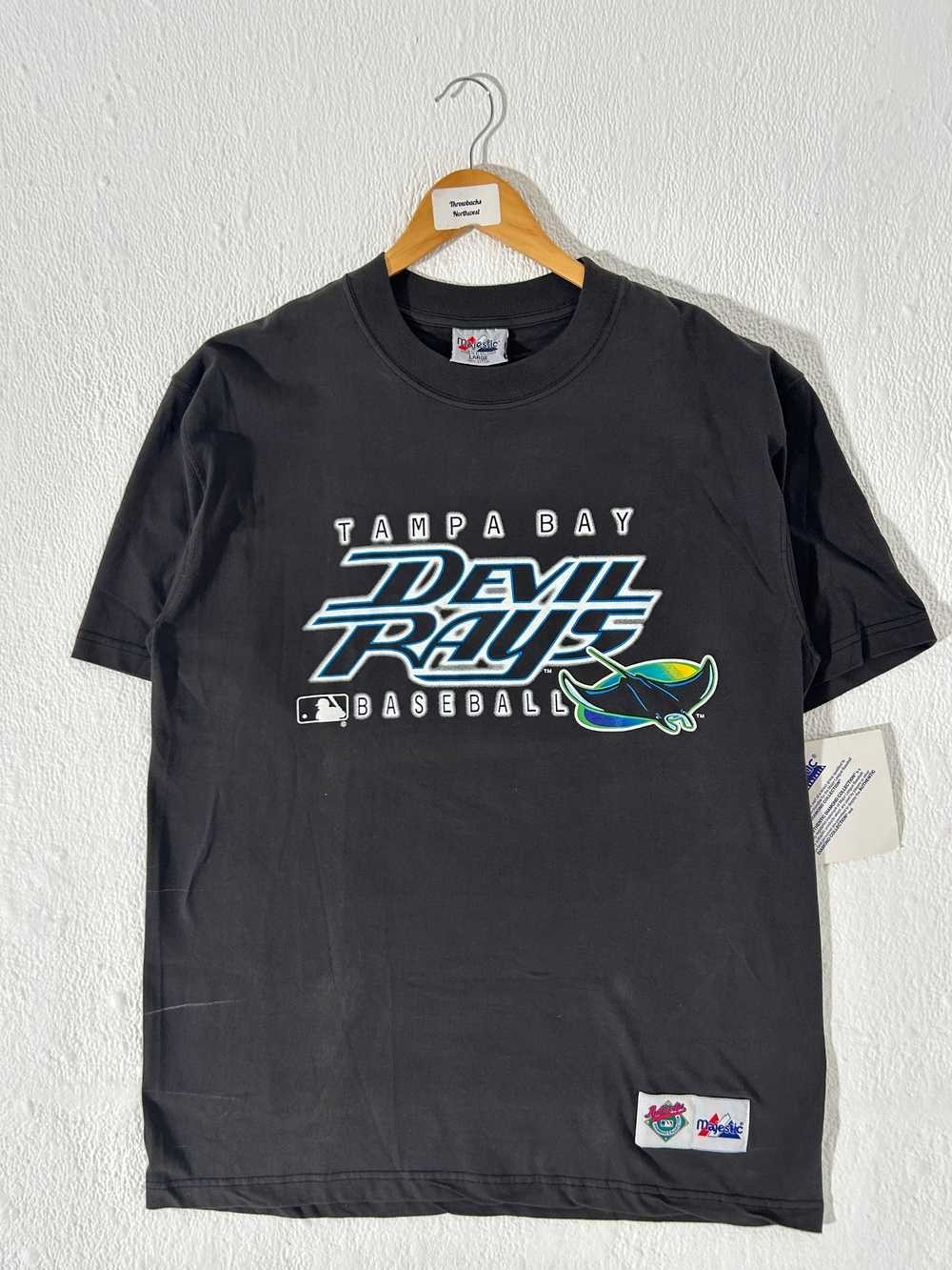 Tampa Bay Devil Rays MLB Baseball T-Shirt Reprint Black AN63553