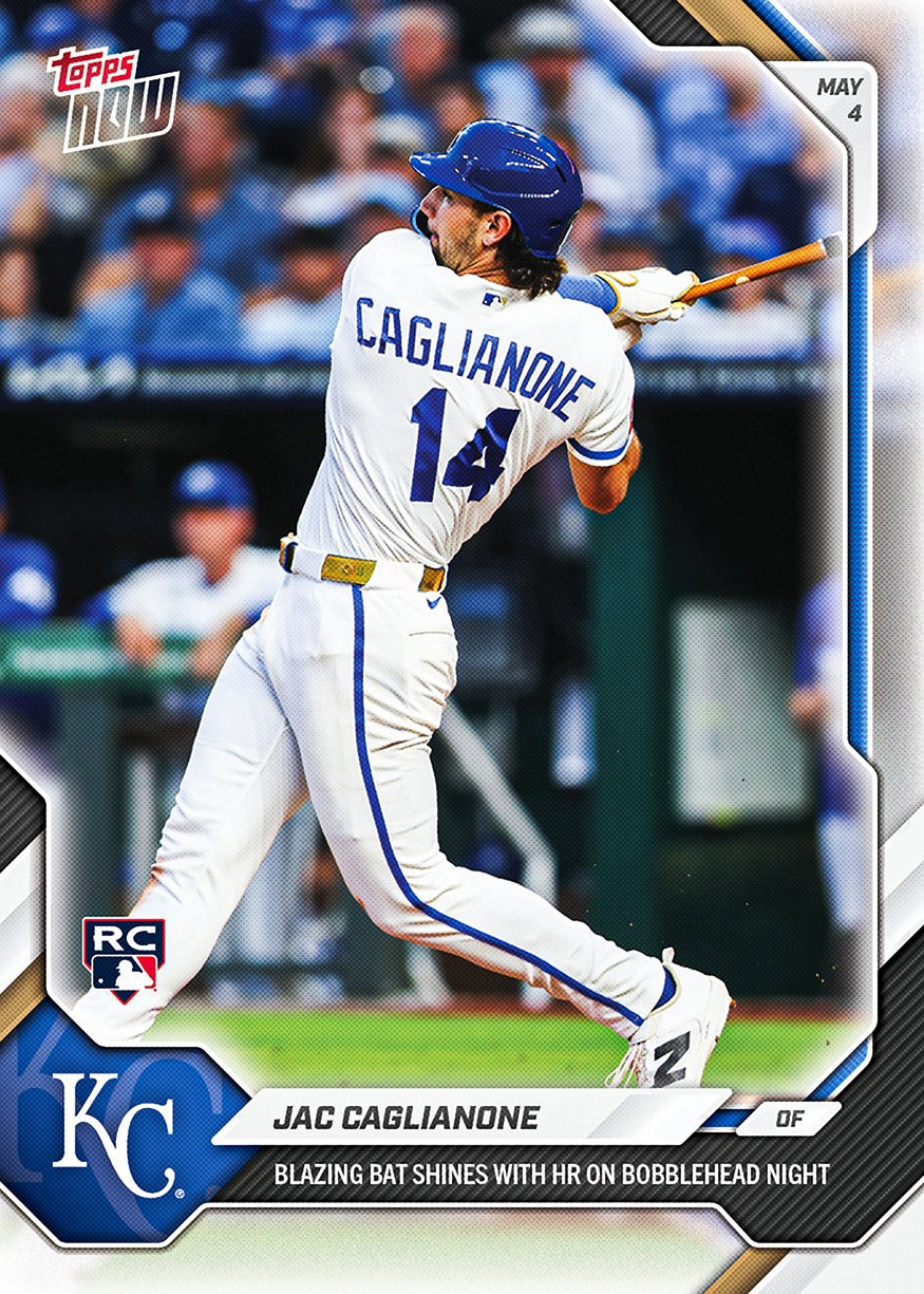 2026 Topps Now MLB #161 Jac Caglianone RC Kansas City Royals – Rookie Card (RC)