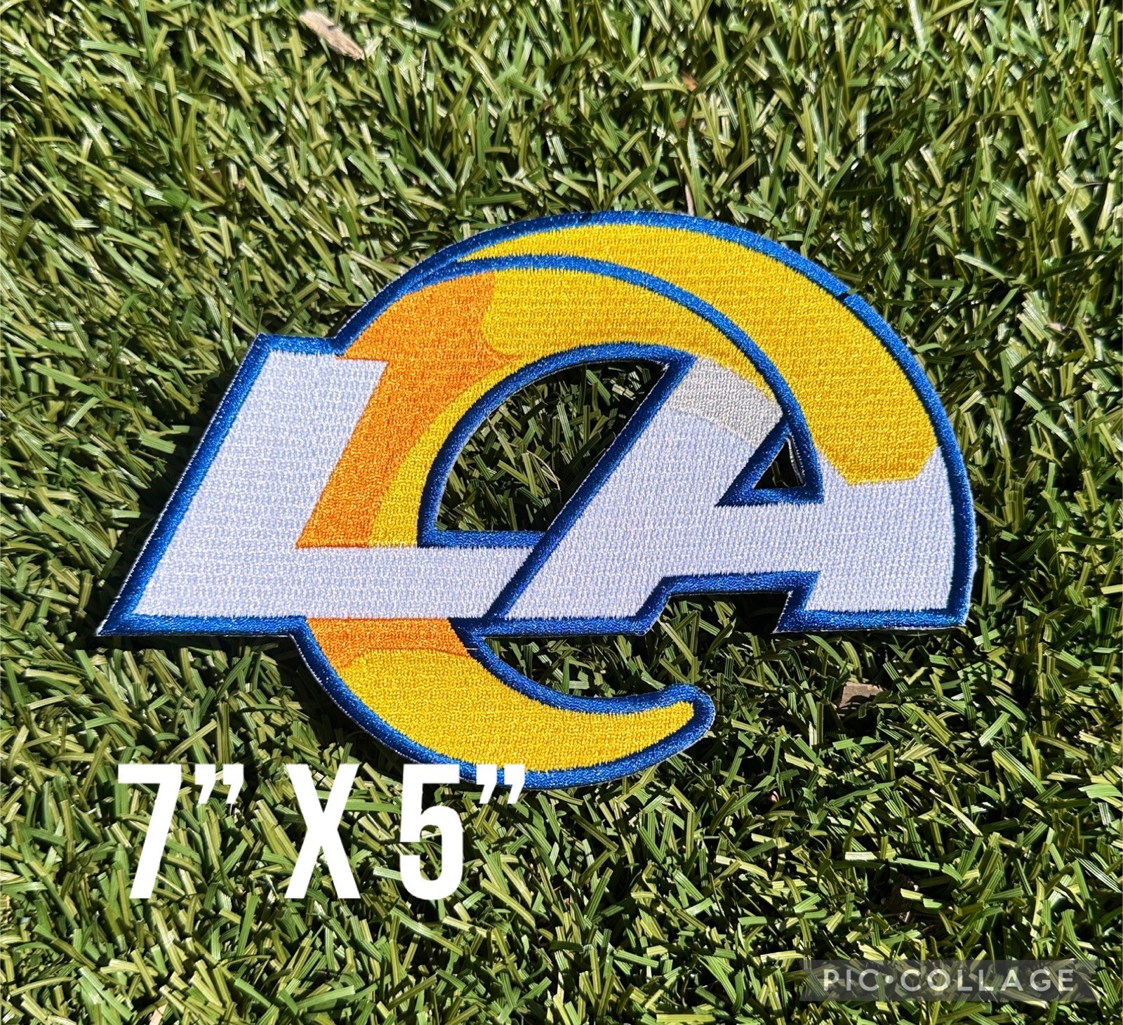 Los Angeles Rams BIGGEST 7” Patch Iron On Embroidered US SELLER