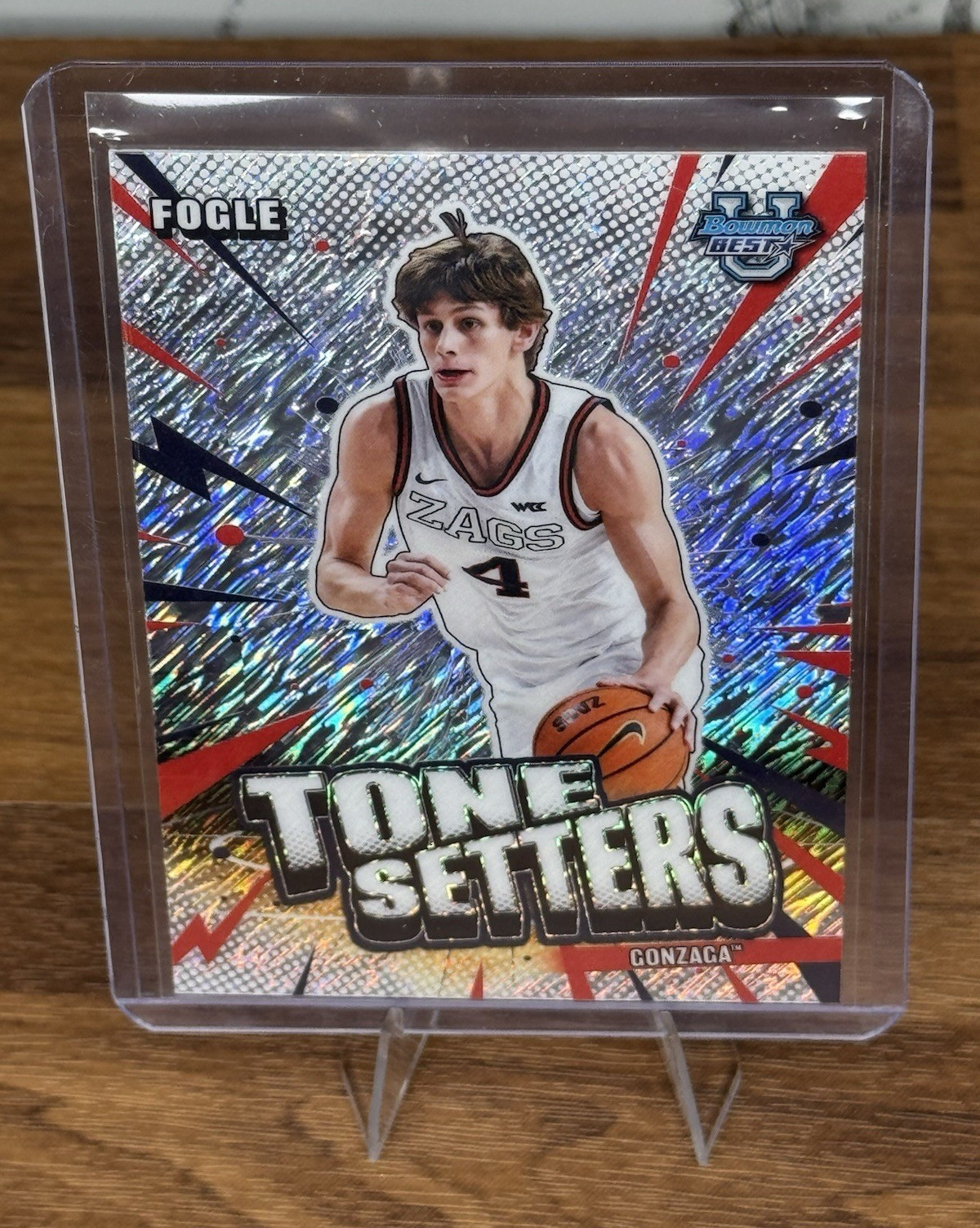 Topps 2026 Bowman Best University Davis Fogle Gonzaga Tone Setters Refractor