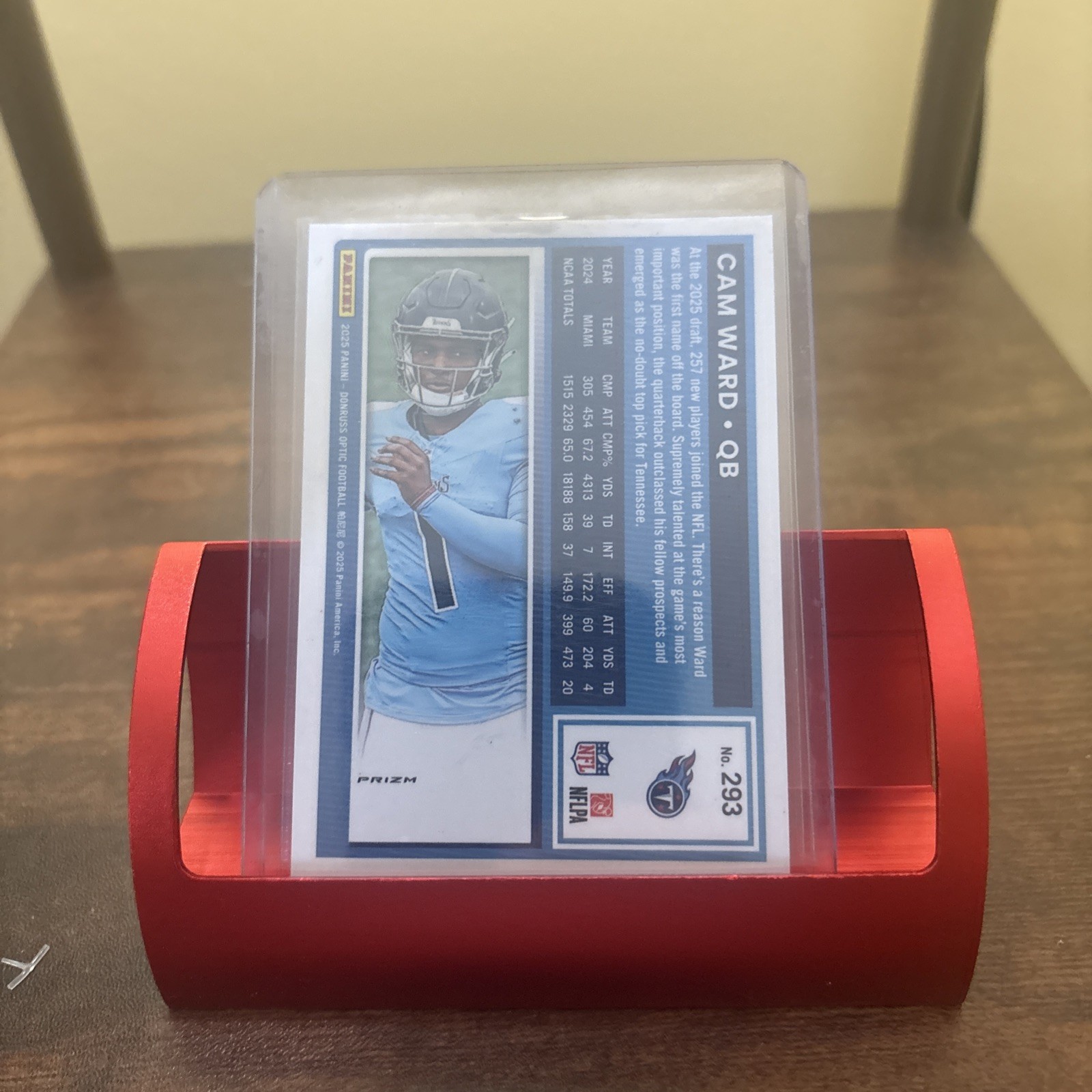 2025 Panini Donruss Optic – Rated Rookie Cam Ward #293 Purple Shock Prizm (RC)