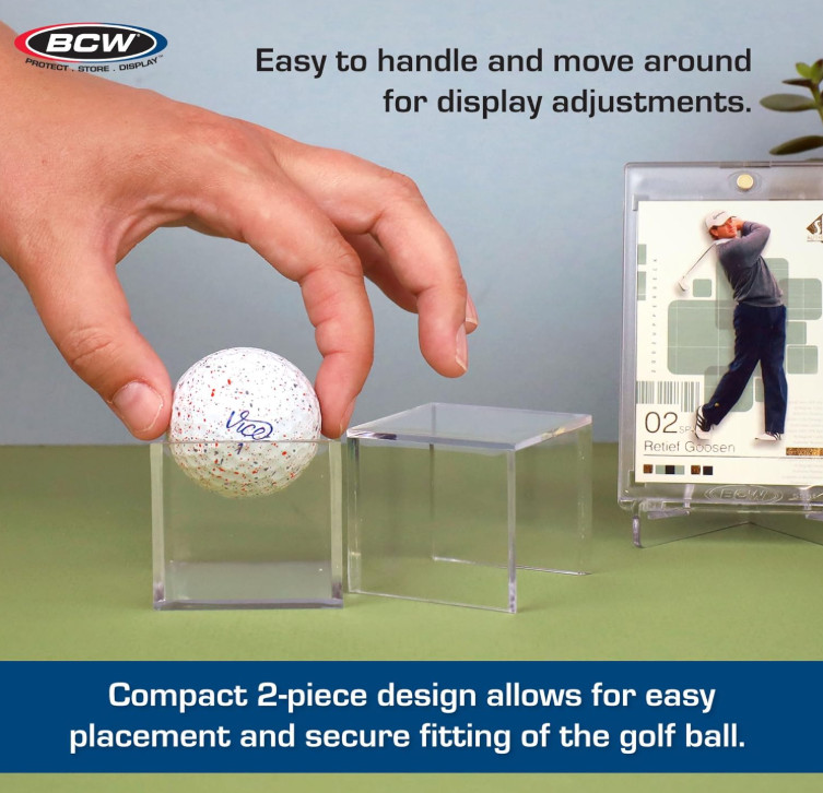 BCW Golf Ball Square – Holder & Display Case (Box of 6 Cubes)