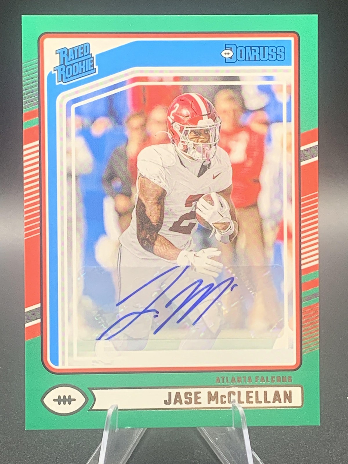 2024 Donruss #375 Jase McClellan Rated Rookies Autographs Green Rookie RC