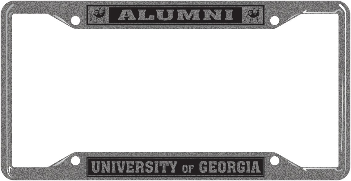 UGA Georgia Bulldogs Hammered Metal ALUMNI Tag Frame