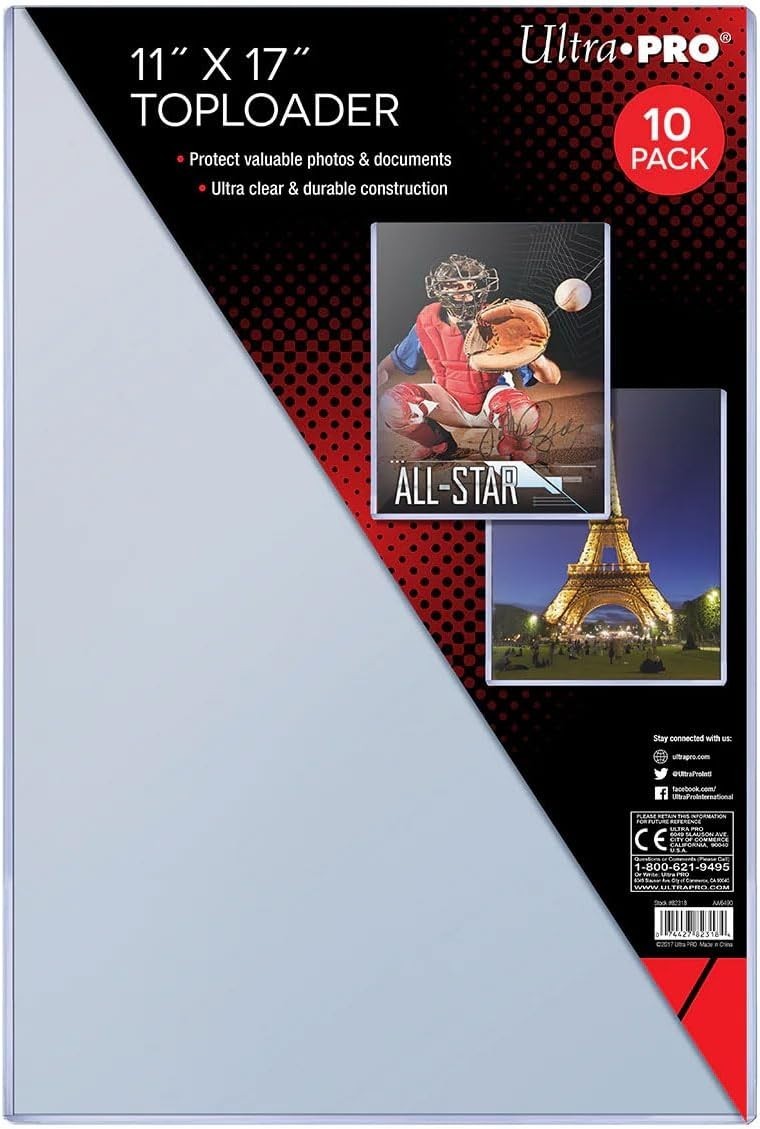 High Impact 11″ x 17″ Toploader 10ct – Preserve Your Photos and Collectibles