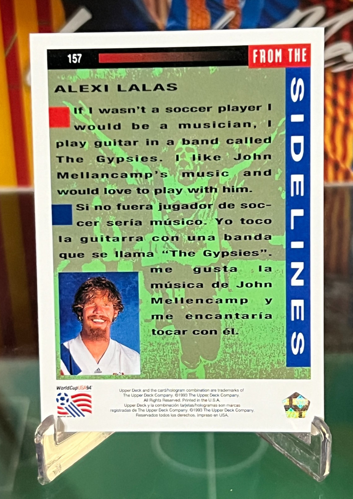 1993 Upper Deck World Cup 94 Preview Alexi Lalas From The Sidelines #157