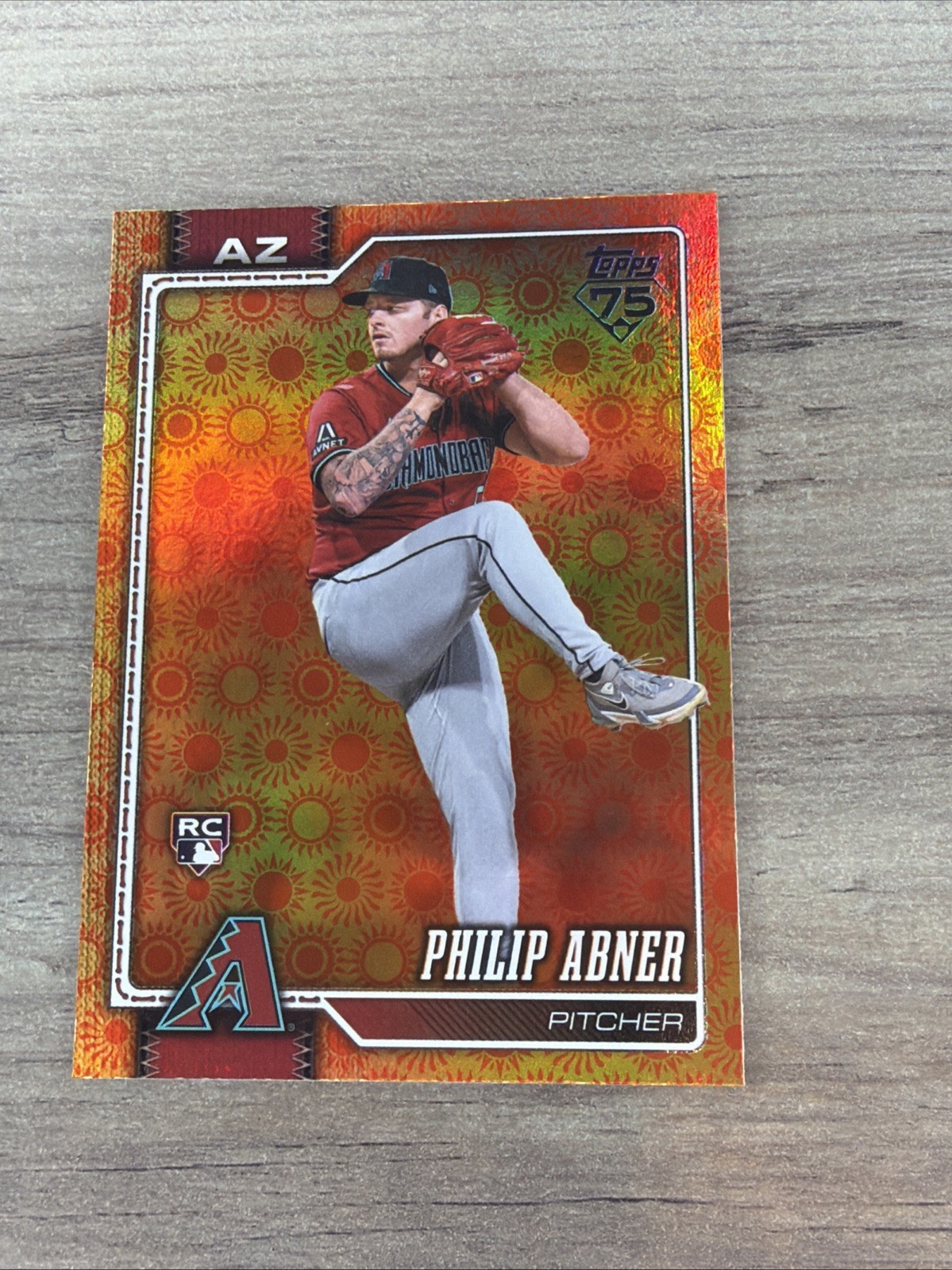 2026 Topps Series 2 Orange “SUN” Holo Foil Parallel #510 Philip Abner, RC