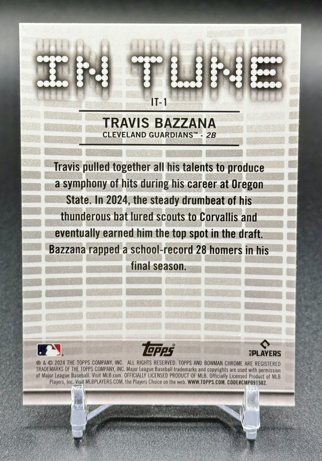 2024 Bowman Draft #IT-1 Travis Bazzana In Tune Guardians