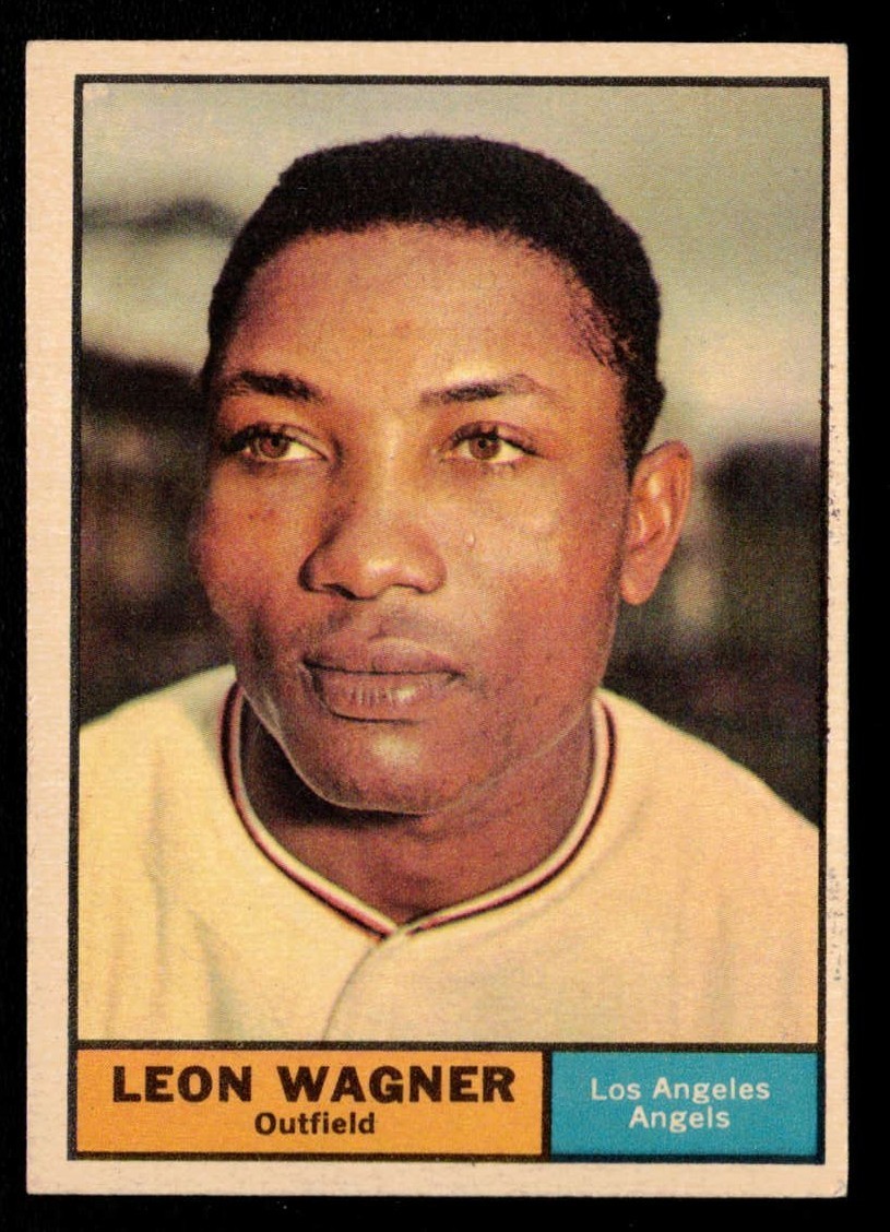 1961 Topps Baseball Leon Wagner Card #547 – Los Angeles Angels – High Number