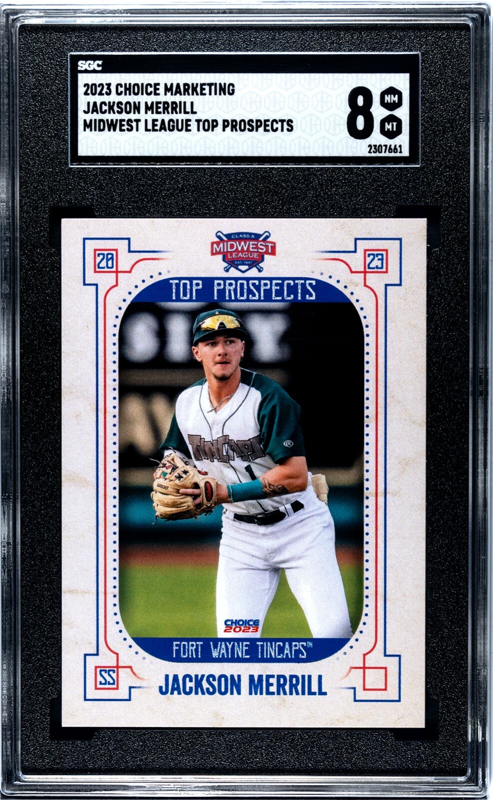 2023 Midwest League Top Prospects Jackson Merrill Fort Wayne Tincaps SGC NM MT