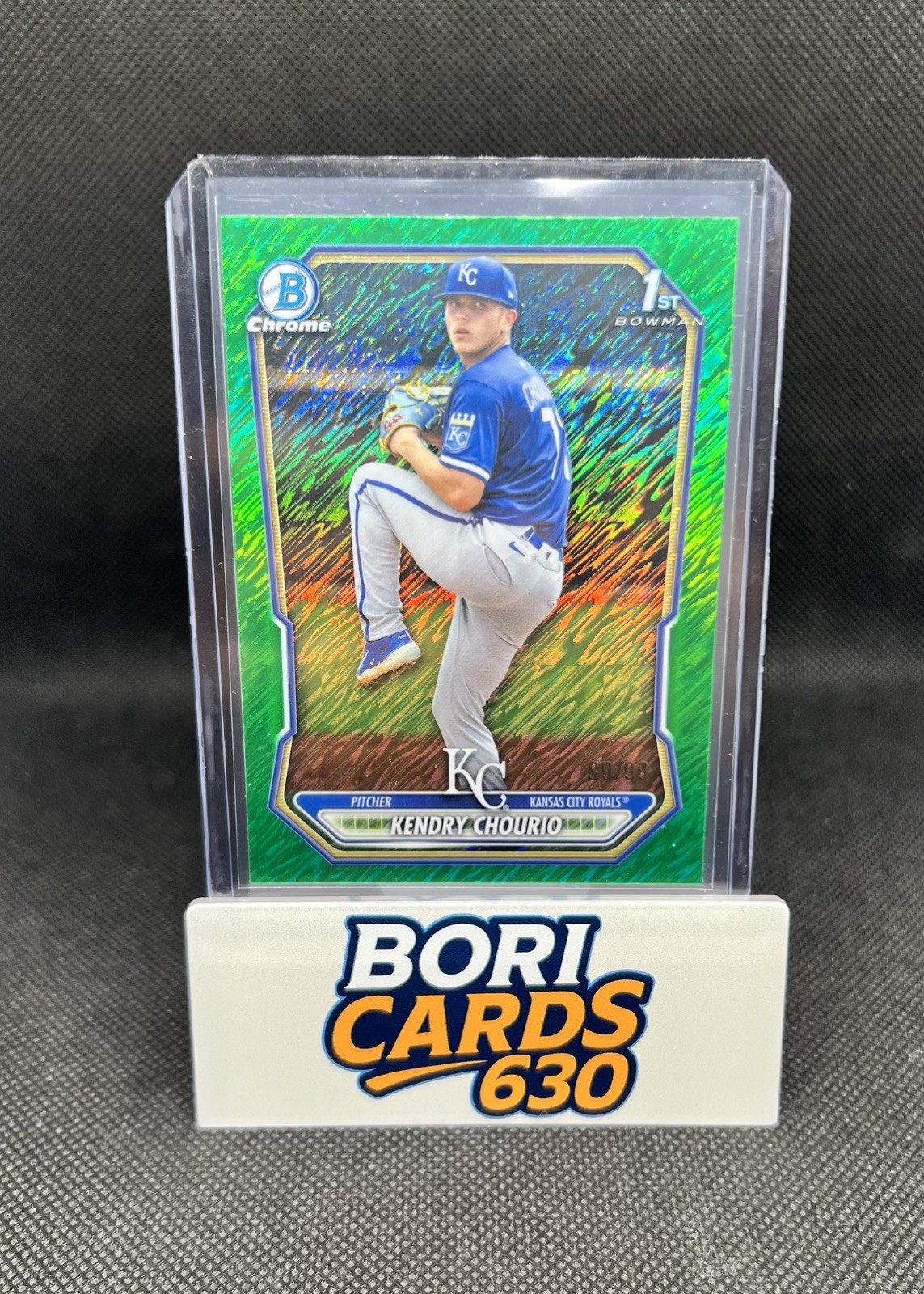 2026 Bowman #BCP-7 Kendry Chourio Chrome Prospects Green Shimmer Refractor #/99