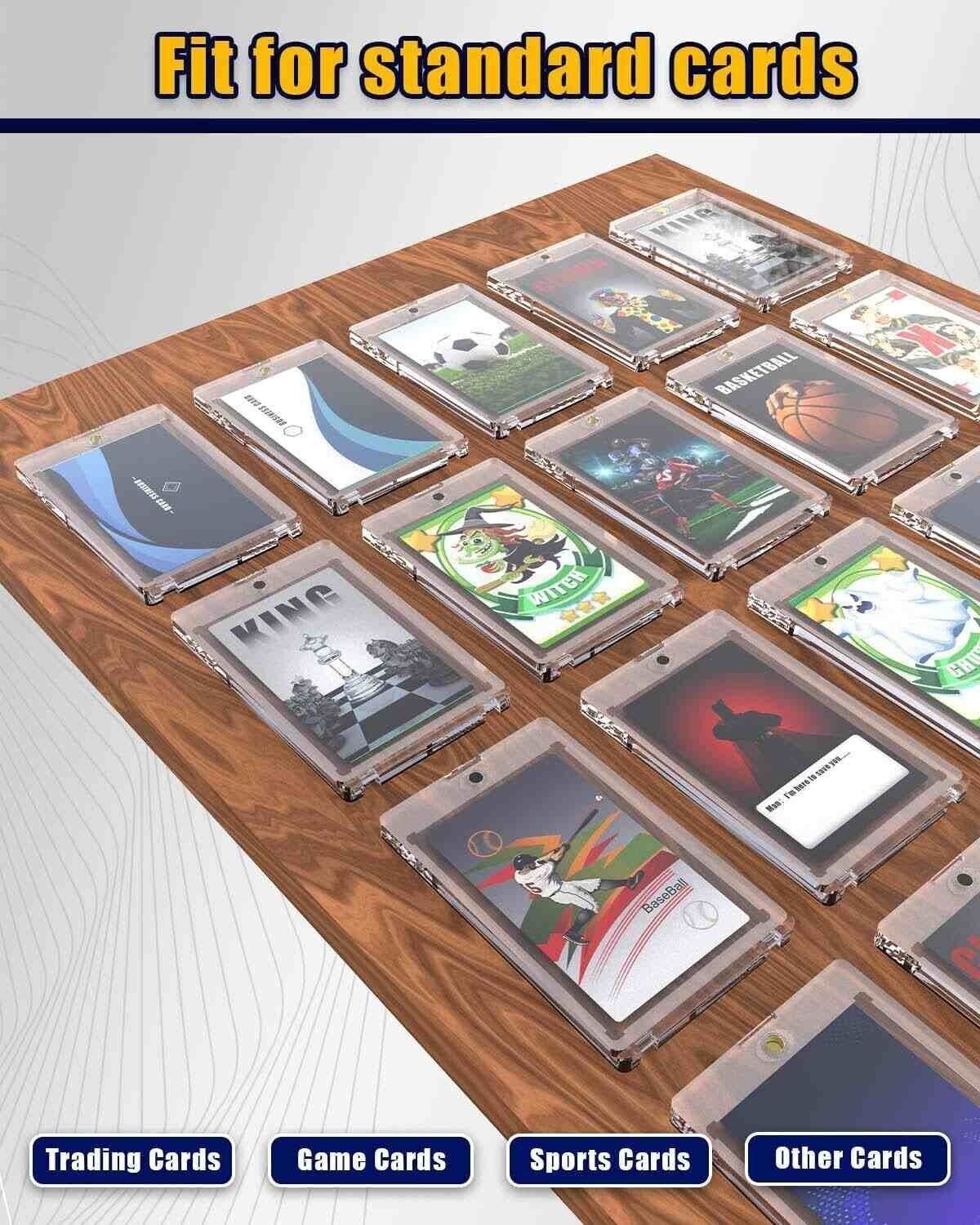 200 Pack Magnetic One Touch Card Holder For 35PT Standard Sports Trading Cards