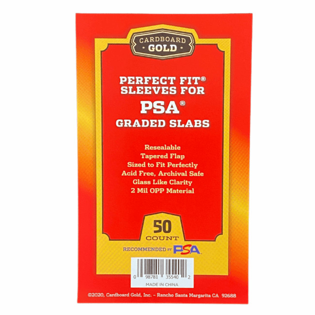 PSA Perfect Fit Sleeves for Graded Slabs PSA Logo 50 Sleeves