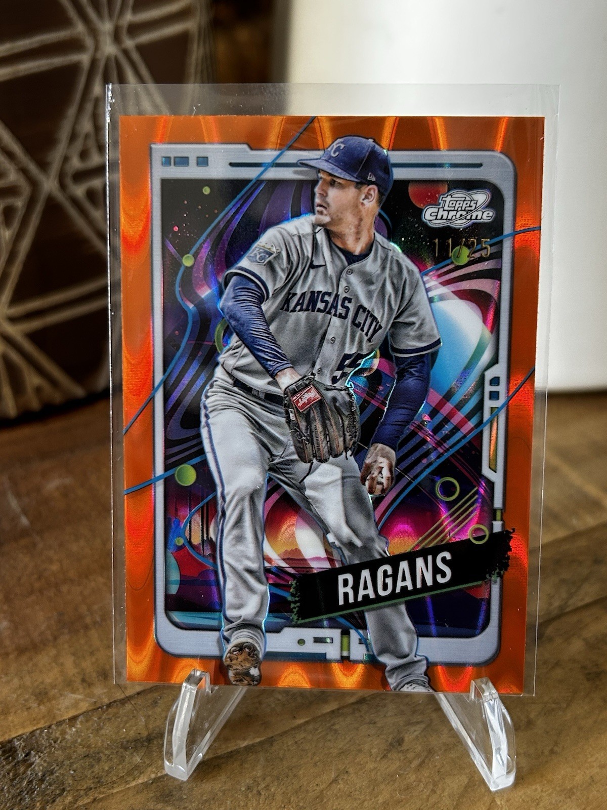 2024 Topps Cosmic Chrome Cole Ragans #176 Orange Galactic Refractor /25