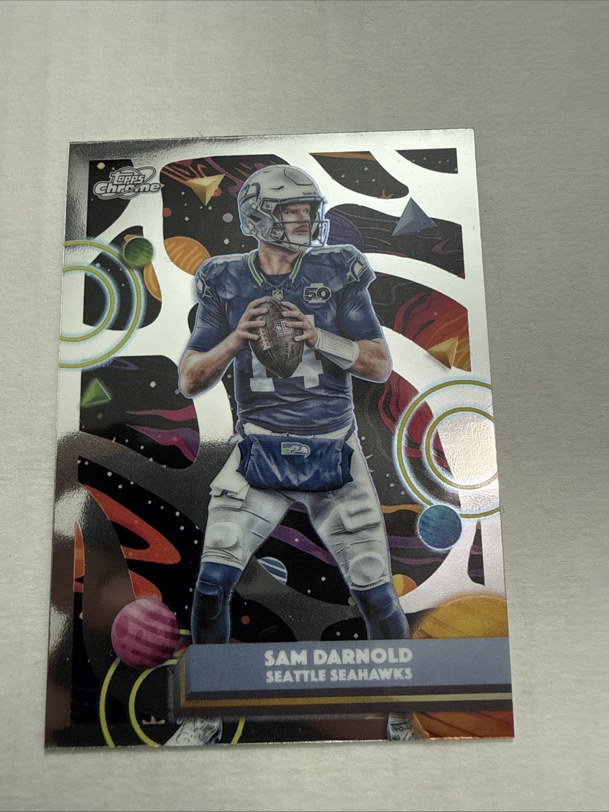 2025 Topps Chrome Cosmic Sam Darnold 89 Seattle Seahawks