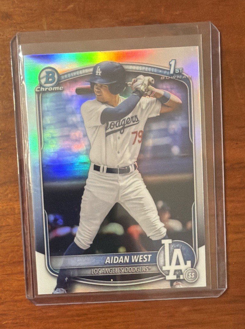 2025 Bowman Draft – Chrome Aidan West #BDC-6 Refractor Rookie Dodgers