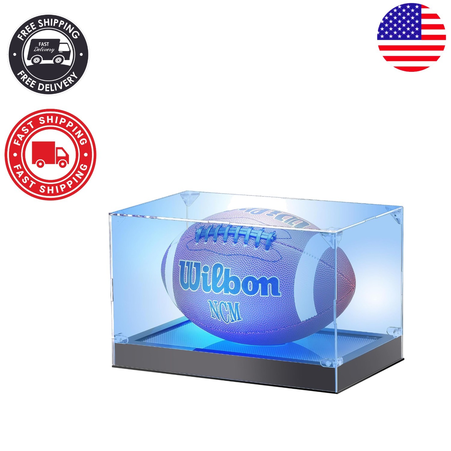 Acrylic Football Trophy Case with Adjustable LED – Stunning Exhibit Box