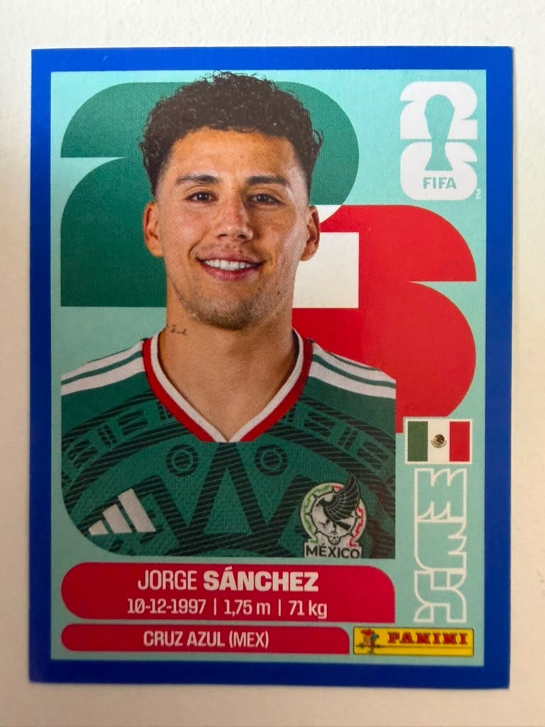 2026 Panini FIFA World Cup Blue Parallel MEX4 Jorge Sanchez