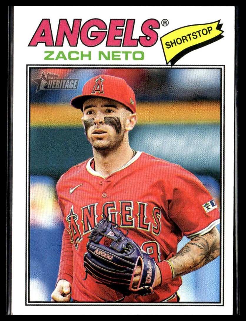 2026 Topps Heritage 188 Zach Neto Los Angeles Angels Short Print SP