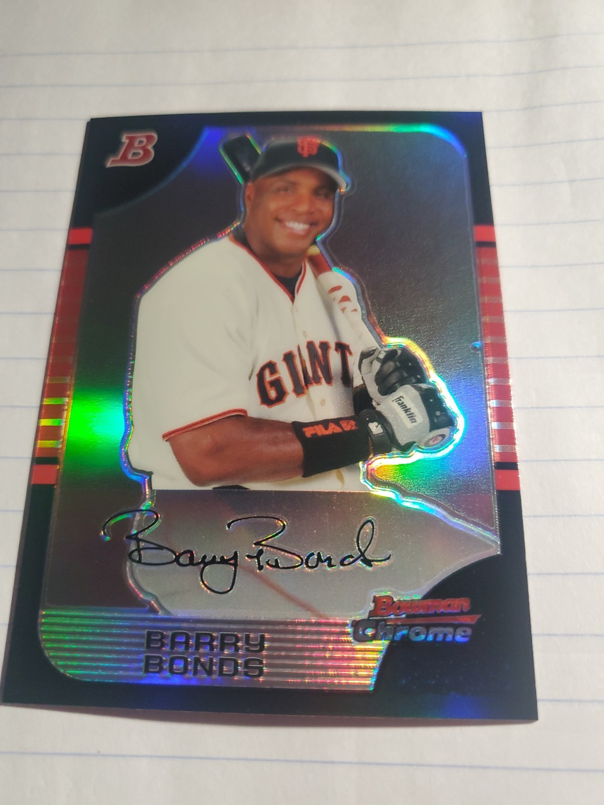 2005 Bowman Chrome Barry Bonds Refractor #100