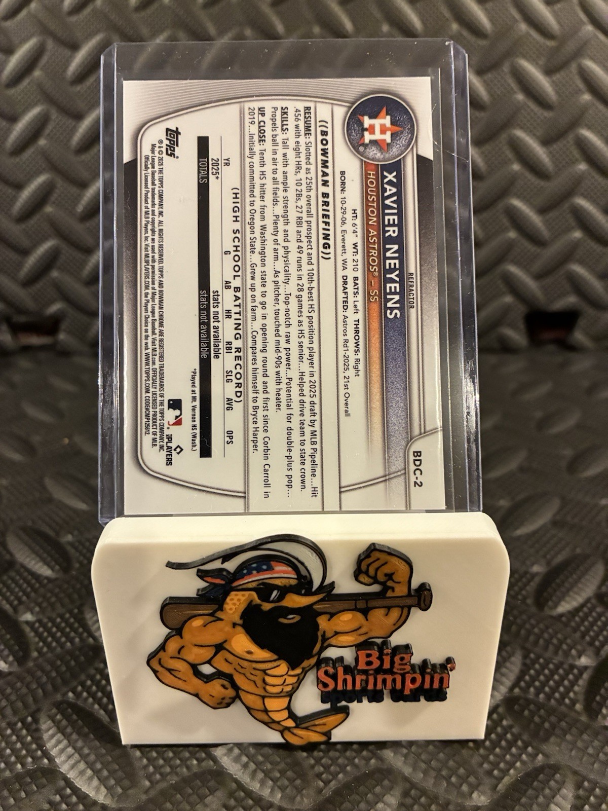 Xavier Neyens 2025 Bowman Draft Refractor #BDC-2 Houston Astros