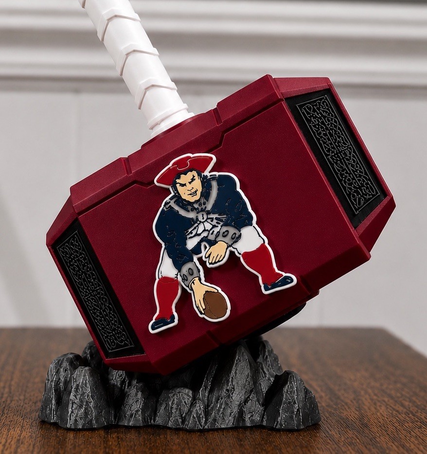 New England Patriots Pat Throwback 13” Thor Hammer Decoration NFL Gift Man Cave
