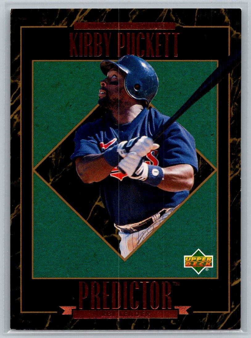 1995 UD Baseball Predictors: League Leaders #R14 Kirby Puckett – VG – Twins